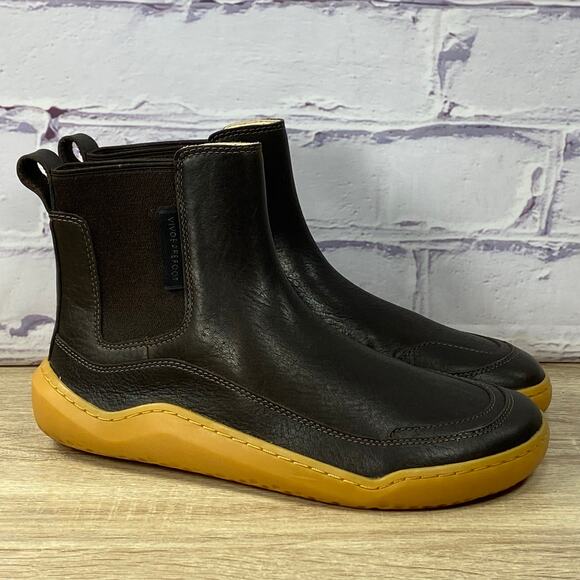 Vivobarefoot Gobi Chelsea Boots Women's Size EU 36 Bracken Brown Leather Gum NEW - Picture 1 of 8